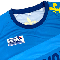 Maillot de football personnalisé de haute qualité, impression par sublimation, manches longues, unisexe, rétro, 100% polyester, séchage rapide, respirant