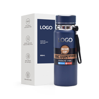 Bouteille d'eau isotherme portable en acier inoxydable de 800 ml et 1000 ml, grande capacité, pour le sport, l'alpinisme et les voyages en extérieur