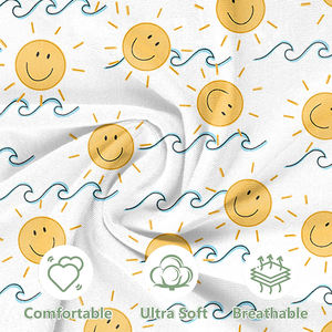 Robe de nuit nouée à imprimé floral pour nouveau-né, avec poignets mitaines et bandeau-chapeau, douce, pour 0-6 mois, tenue de sortie de maternité - Product Image 4