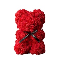 Bouquet de roses éternelles créatives en forme d'ours pour la fête des mères, les anniversaires et la Saint-Valentin