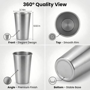 แก้วสแตนเลส 304 แบบซ้อนได้ แก้วกาแฟ ราคาสุดคุ้ม - Product Image 2