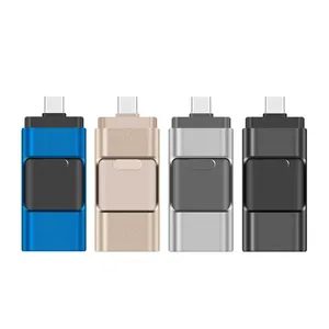 3 en 1 OTG Usb Flash Drive 128GB 32GB 64GB 3,0 Memorias usbStick U Disco Usb Flash Drives para Android Tipo-c