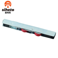 Roulettes robustes en fer et plastique avec finition chromée moderne pour portes et fenêtres coulissantes – Accessoires de quincaillerie