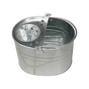 Heavy Duty Metal MOP Bucket GALVANIZED Strong 15 Litre Capacity for Cleaning New