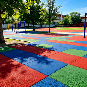 Non-Formaldehyde Nursery Epdm Granule Outdoor <b>Rubber</b> Safety Mat Waterproof Anti-Slip Children Play Area Epdm Safety <b>Flooring</b> - Product Image 1