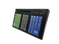 Venta caliente KB66 POS programable USB Teclado mecánico Cherry MX teclado con lector de tarjetas de 3 pistas para sistemas POS