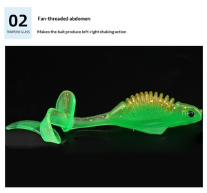 เหยื่อปลอมแบบนิ่ม Luya รุ่น Twist Fish T-Tail Roll Thread Cut Single Tail Maggot สำหรับน้ำจืดและน้ำเค็ม - Product Image 5
