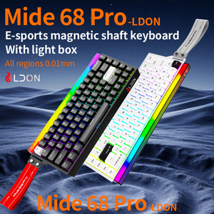 Teclado mecánico para juegos LDON 68pro, 8KHZ, luz de neón, interfaz USB con cable RGB, interruptor magnético, 68 teclas, 0,01 RT, nuevo modelo - Product Image 6
