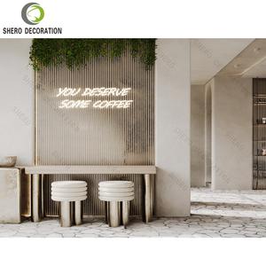 Diseño Interior de Alta Gama para Barberías, Exhibidores de Alta Calidad para Salones de Belleza, Diseño Interior de Sección de Spa, Mostrador de Caja con Iluminación LED - Product Image 2