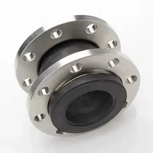 Fábrica de aço inoxidável flange flexível tubulação conector borracha fole tubo compensador dn150 flangeada borracha expansão conjunta