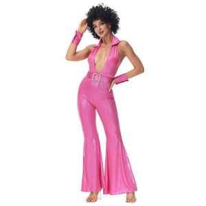 Retro Hippy Hippie disfraz Disco Halloween disfraz fiesta actuación <span class=keywords><strong>fantasía</strong></span> ahueca hacia fuera disfraz Cosplay - Product Image 2