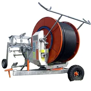 Water pressurized sprinkler retractable farm hose reel irrigation machine 90-230TX