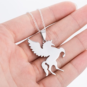 <span class=keywords><strong>Collier</strong></span> Pendentif <span class=keywords><strong>Cheval</strong></span> Céleste Licorne Chaîne Longue Bijoux de Conte de Fées Or Acier Inoxydable <span class=keywords><strong>Personnalisé</strong></span> Colliers Simples - Product Image 2