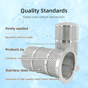 OEM Edelstahl 304 316 Perforierter Filter zylinder Mesh Tube Metall filter korb für Rohr ventil leitungen - Product Image 4