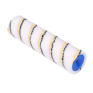 10in High Quality Yellow Black Stripes Polyamide Customizable Roller <b>Brush</b> OEM Support for Wall Painting Industrial DIY Grade - Product Image 3