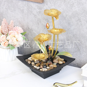 Ornement aquatique JR026 alimenté par USB, décoration moderne pour salon, hall d'entrée, porte-bonheur, fontaine d'intérieur - Product Image 3