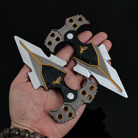 Arena Breakout Frost Fang Katar 14CM Réplique entièrement en métal Spike tactique à main Médaille de collection pour amateurs de simulation militaire