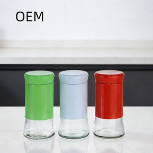 Ensemble de moulins à sel et à poivre en acier inoxydable de qualité supérieure avec compartiments en verre |   Utilisation en cuisine et en fête, anti-poussière, OEM personnalisable, échantillons gratuits - Product Image 1