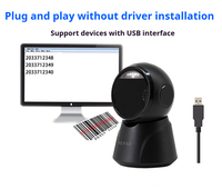 KEFAR-Scanner de codes à barres 1D/2D filaire USB pour système de point de vente, supermarché, sans fil