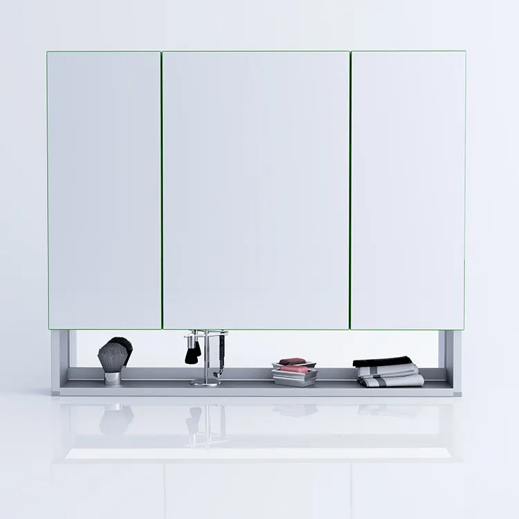 Espejo de tocador para baño, mueble de medicina con montaje en superficie moderna, tres puertas, 30 y 36 pulgadas