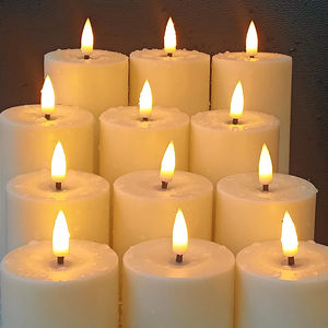 Bougies LED sans flamme Danc en vrac <span class=keywords><strong>avec</strong></span> télécommande <span class=keywords><strong>bougie</strong></span> de cire simulée <span class=keywords><strong>bougie</strong></span> pilier alimentée par batterie - Product Image 3
