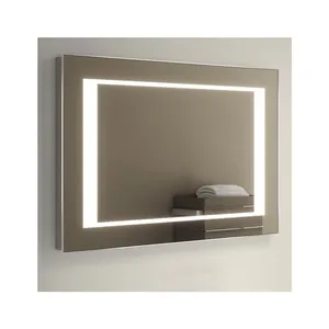 Espejo redondo inteligente de baño con luz led para hotel y baño, de alta calidad, fabricantes de paredes de decoración