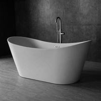 Baignoire autoportante classique Gurgle pour intérieur et extérieur, salle de bain, 1, 2, 3 personnes, baignoire ovale pour adultes avec robinet de massage à remous