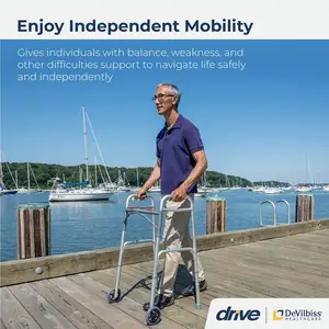 Alat bantu jalan lipat dengan roda, alat bantu jalan roda depan, ringan untuk lansia dan dewasa dengan berat yang dapat disesuaikan