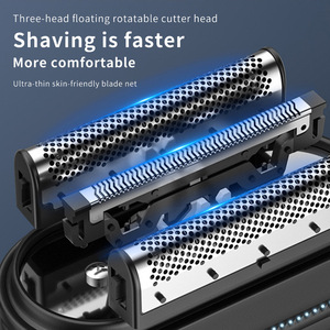 <span class=keywords><strong>Afeitadora</strong></span> Eléctrica Portátil de Triple Cuchilla Recargable por USB, Impermeable IPX7, Recortadora de <span class=keywords><strong>Barba</strong></span> Recíproca <span class=keywords><strong>para</strong></span> Hombres, Cara y <span class=keywords><strong>Barba</strong></span> - Product Image 4