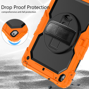 Étui de protection robuste pour tablette PC + silicone avec support de main et sangle, compatible <span class=keywords><strong>iPad</strong></span> 10.2 7e/9e/génération - Product Image 2