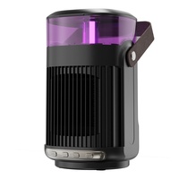 Humidificateur ultrasonique portable mini électrique avec humidistat, éclairage LED RGB, protection contre la surchauffe, en plastique, pour usage domestique, 1,2 L