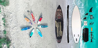Planche de surf Gun and Rose Yoga Balance Power Jetsurf noire, nouvelle mode, avec leash, ailerons et sac