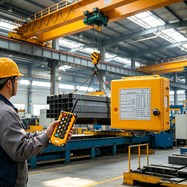 F23-BB Push Button Remote Control, Industrial Wireless Controller for Hoist, Overhead Crane & Lifting Equipment