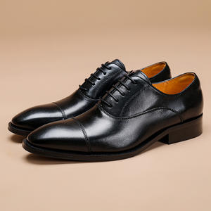 Chaussures Oxford en cuir pour homme, style italien, qualité luxueuse, chaussures habillées formelles, fabrication artisanale, chaussures de mariage légères pour l'automne - Product Image 4