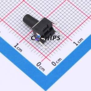 TS013-CBW1FH10.0 Tactile Switch Through hole-4P,6x6mm Switch Single Pole Single Throw Round Button 2.5N Through Hole - Product Image 2