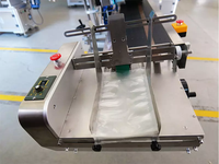 Machine d'étiquetage automatique électrique à commande PLC, facile à utiliser, pour sachets à surface plane, fonction de pagination, emballage papier/film