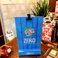 Publicité promotionnelle porte-menus en bois avec clip en métal