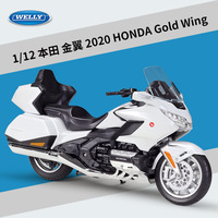 Welly 1:12 2020 Gold Wing lourd moulé sous pression jouets en alliage de métal moto modèle contrôle Force cadeau collectionneurs cadeau en gros 14 ans