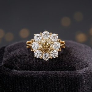 Custom 7*7mm 2ct Champagne <b>Cushion</b> Moissanite <b>Ring</b> High Quality GRA Certificate 925 Sterling Silver Rhodium Plated Prong - Product Image 3