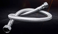 Tuyau d'extension de robinet moderne de 1 m, 1,5 mm, pour salle de bain, en matériau EPDM durable, filetage femelle-mâle 80 ℃   Flexible 120 psi 1/2 pouce