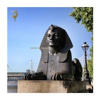 Peint à la main décor cadeaux figurines sculpture en bronze statues de pharaon égyptien