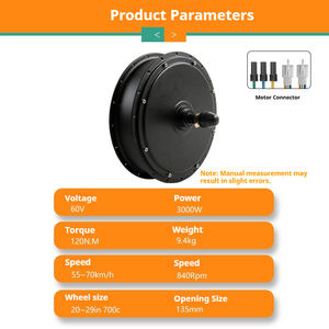 Kit de Conversión de <span class=keywords><strong>Bicicleta</strong></span> Eléctrica con Motor de Cubo MTX de Aleación de Aluminio de Doble Capa Reforzado de Alta Resistencia, 60v 3000w, con LED y Giro - Product Image 2