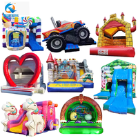 Château gonflable personnalisé Happy Kids Moon avec matériau PVC et garantie de 24 mois pour les locations de fêtes