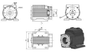 มอเตอร์ปั๊มพวงมาลัยแบบรวมประสิทธิภาพสูง IP67 กันน้ำ 130STI PMSM 1.5kW ควบคุมอัตโนมัติเต็มรูปแบบ ระยะเคลื่อนที่ 3 เมตร/ชั่วโมง - Product Image 3