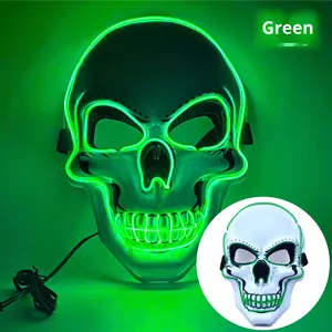 <span class=keywords><strong>Masque</strong></span> <span class=keywords><strong>LED</strong></span> complet d'horreur de film européen et américain pour <span class=keywords><strong>Amazon</strong></span> Même style Halloween Crâne <span class=keywords><strong>Masque</strong></span> lumineux Décorations de fête - Product Image 3