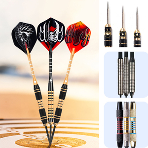 Vente en gros de fléchettes à <span class=keywords><strong>pointe</strong></span> en acier Offre Spéciale aluminium avec logo personnalisé 20-26g fléchettes en tungstène noir - Product Image 4
