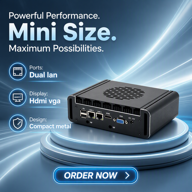 MeetNeng Industrial Mini PC Computer with Intel Chipset Four 2.5G LAN DDR4 Router OPNsense Network Appliance Multiple Plug Types