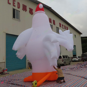 Pollo inflable gigante de Navidad con sombrero para publicidad, 6m, 20 pies de alto, gran oferta - Product Image 5