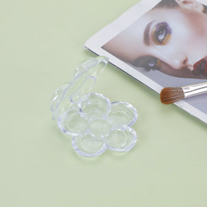 Petal Shaped Eyeshadow Palette Sampler <b>Box</b> Transparent Plastic Cosmetic Container With Flip Lid DIY <b>Makeup</b> Organizer Cute Style - Product Image 2