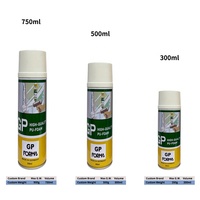 Mousse polyuréthane PU expansive économique à composant unique 750 ml pour travaux de menuiserie et de construction